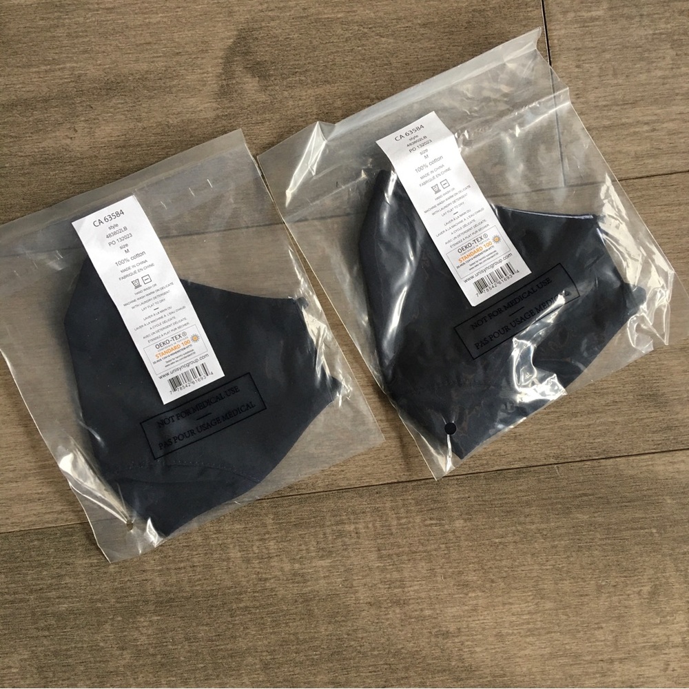 NEW 100% COTTON FACE MASKS 2 PCS